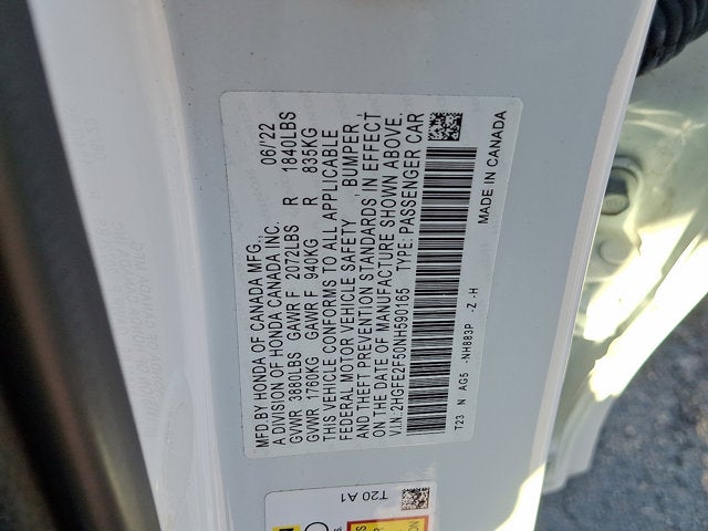 2022 Honda Civic Sedan Sport