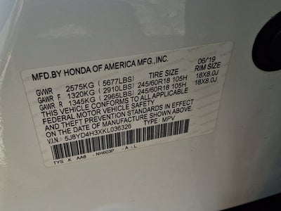 2019 Acura MDX Standard